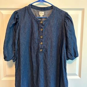 J Crew Denim Button Dress